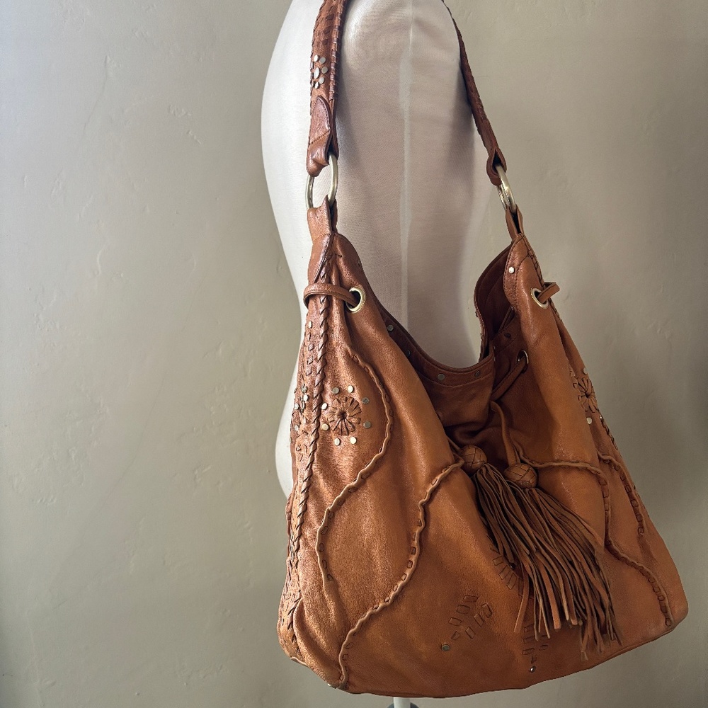 Junior Drake Leather Hobo Bag - Picture 3 of 14